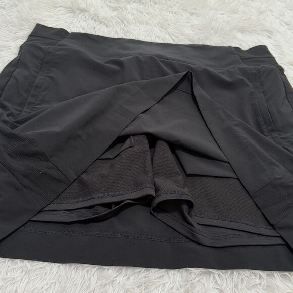 Women Athleta Brooklyn Mid Rise Golf Tennis Athletic Skort in Black Size 16 - Picture 7 of 8